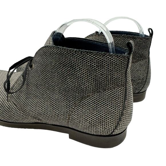 COM Creation of Minds Flex Metallic Silver Gunmetal Lace Up Ankle Chukka Boots - Picture 8 of 11